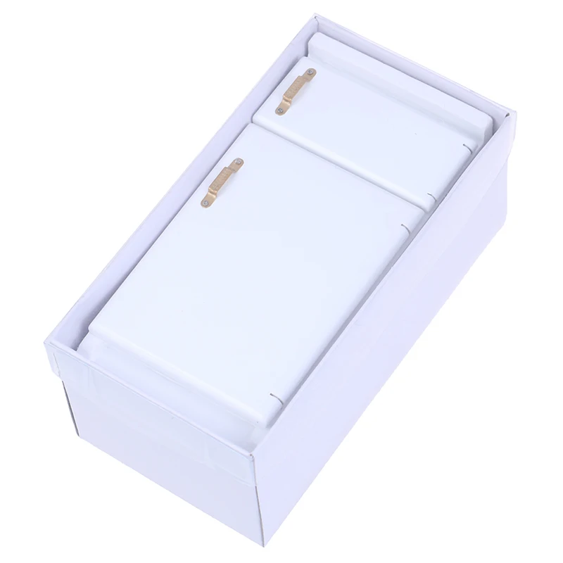 1:12 миниатюрный 2 двери холодильника кухонный холодильник кукольная мебель