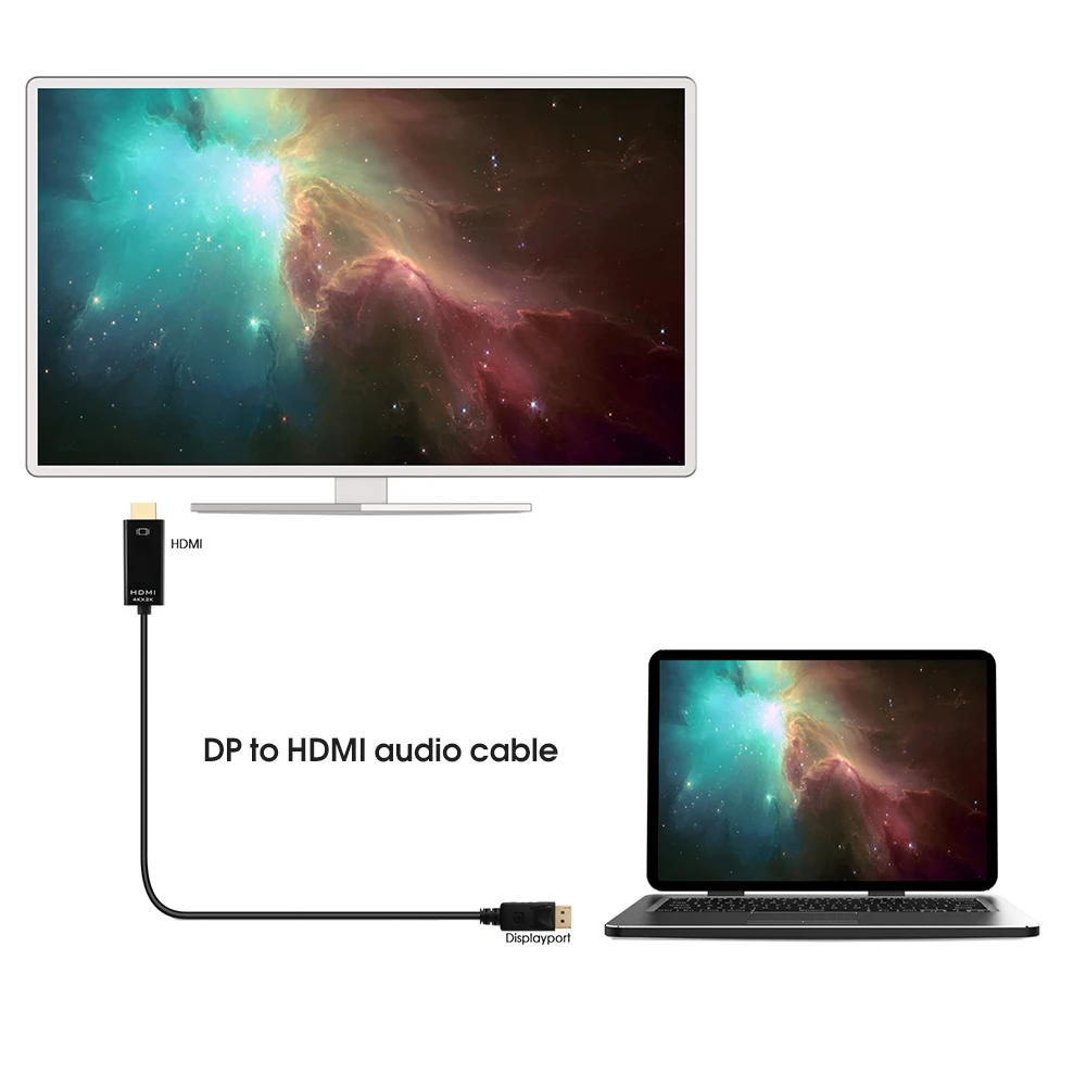 4K DP-порт к HDMI-совместимому аудиокабелю порт дисплея кабелю 1 м 8 30 Гц для ноутбуков