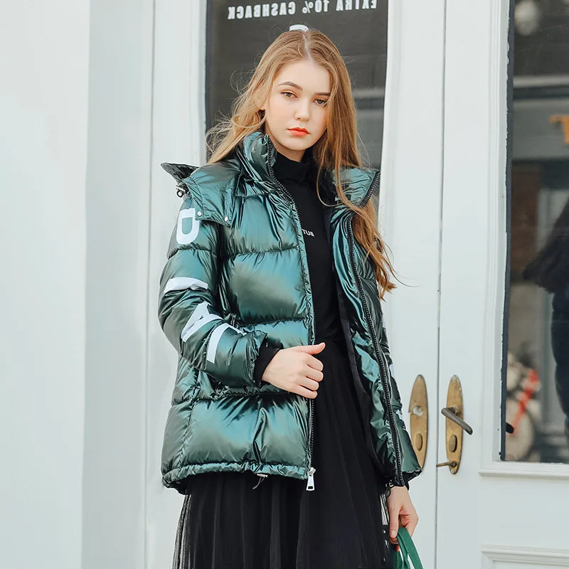 Новинка Зима 2019 женские короткие теплые хлопковые парки с подкладкой женская