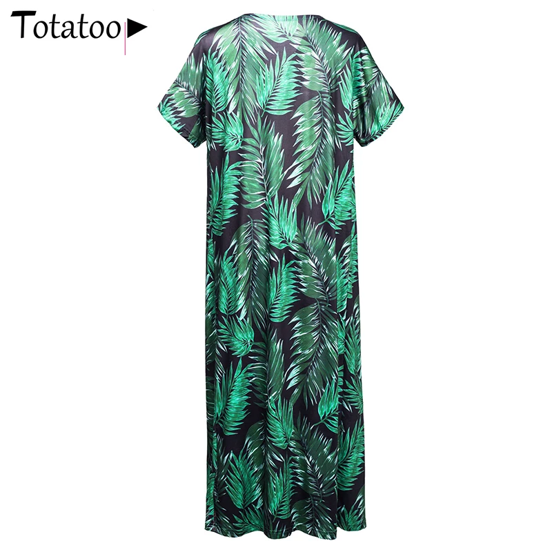 

Totatoop Sexy Deep V Neck Lace Up Bandage Bikini Set Women 2021 Summer Tropical Leaf Print Boho Swimsuit With Long Cover Up Swim