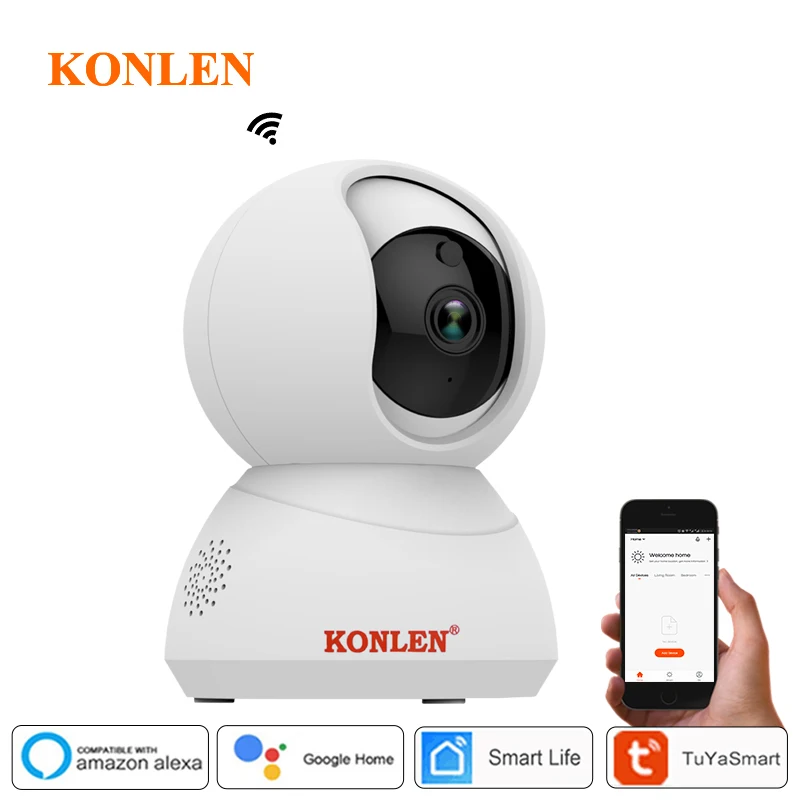 Tuya IP камера wifi Smart Life App 1080P 2MP движения автоматическое отслеживание панорамирования PTZ аудио ночь SD может CCTV HD Крытый Google Home Alexa