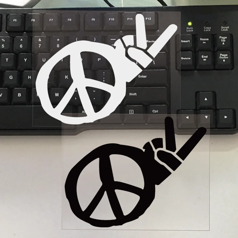Персонализированная наклейка на палец Victory, водонепроницаемая Светоотражающая Автомобильная наклейка 14 см x 11 см