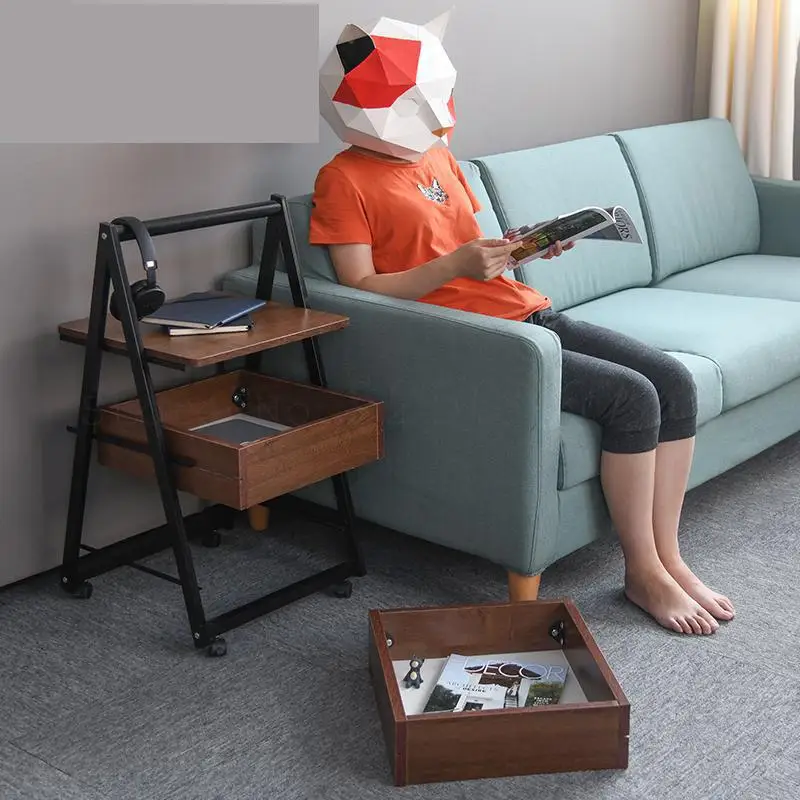 Простой мобильный с шкафчиками несколько углов Маленький журнальный столик