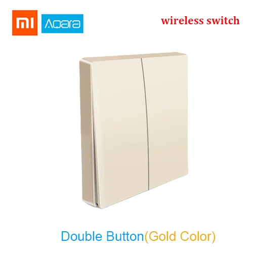 wireless 2 key Gold Xiao mi Aqara настенный выключатель Умный ZigBee Zero Line Fire Wire светильник с дистанционным управлением беспроводной ключ настенный выключатель без нейтрального mi Home - Цвет: wireless 2 key Gold