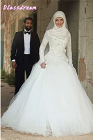 2020 white laces top appliques belt arabian islamic muslim wedding dresses long sleeves luxury high collar %d1%81%d0%b2%d0%b0%d0%b4%d0%b5%d0%b1%d0%bd%d0%be%d0%b5 %d0%bf%d0%bb%d0%b0%d1%82%d1%8c%d0%b5