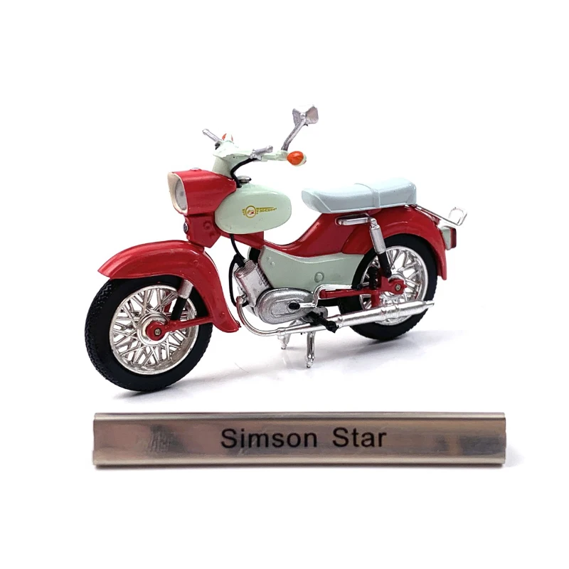 Литая в масштабе 1/24 модель мотоцикла Simson Star автомобили из сплава Классическая