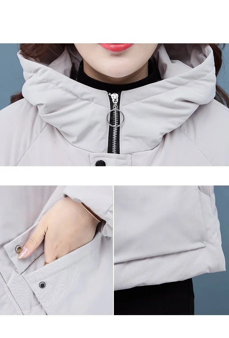 2020 New Women'sjacket with ahood Thicken Cotton clothing Tops Winter Fashion short coat Padded jackets women Outerwear trend
