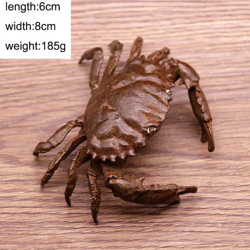 

Retro Pure Copper Hairy Crab Tea Pet Simulation Animal Ornament Crafts Tea Tray Bonsai Decoration Tea Ceremony Accessories Gift