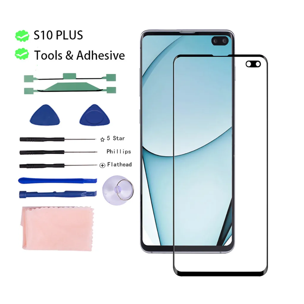 Совместимость с Samsung Galaxy S10 + передним стеклом сменный комплект для ремонта