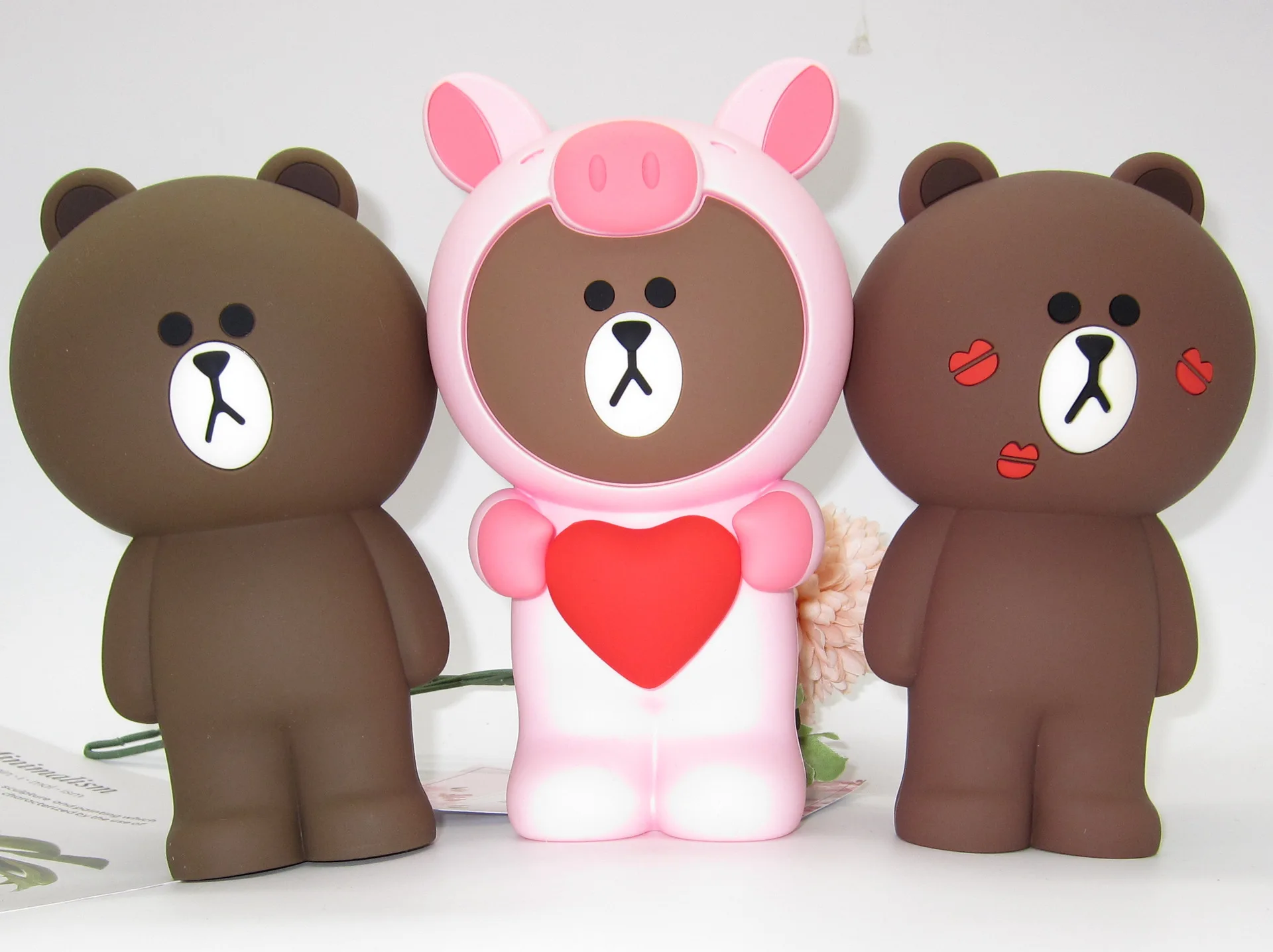 Мультфильм силиконовый пенал контейнер пеналы Kawaii Забавный Бурый Медведь Кролик 3D пеналы школьные принадлежности канцелярские подарки