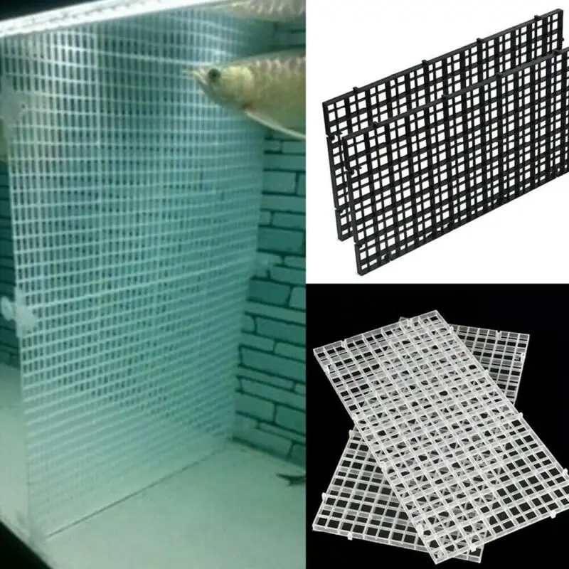 

4pcs Grid Isolation Board Aquarium Separator Free Cut Fish Tank Divider Filtration Net Cleaning Tool Replacement Parts