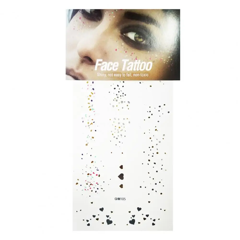 

Women Waterproof Metallic Temporary Freckle Tattoo Fashion Jewelry for Party