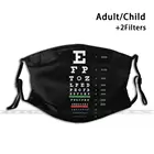 Snellen глаз диаграмма нестандартной конструкции, способный преодолевать Броды для взрослых детей против пыли фильтр сделай сам с милым принтом смываемая маска крутая оптика забавные