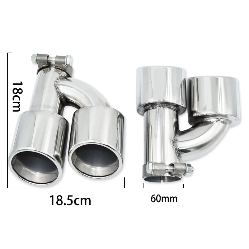 1 пара автомобильный глушитель из нержавеющей стали серебристый/черный |