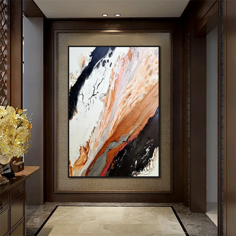 Абстрактный потока Цвет крыльцо росписи Nordic украшения дома художественные