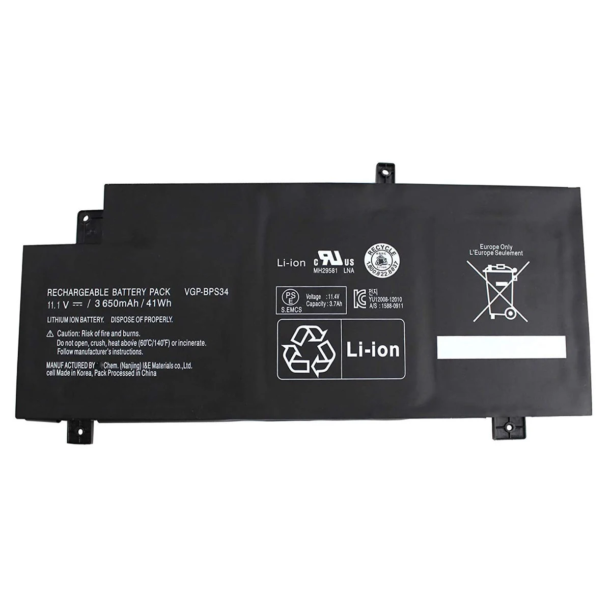 Новый VGP-BPS34 3650 мАч аккумулятор для ноутбука SONY Vaio Fit 15 SVF15A SVF14A Series SVF15A1ACXB SVF15A1AC XS