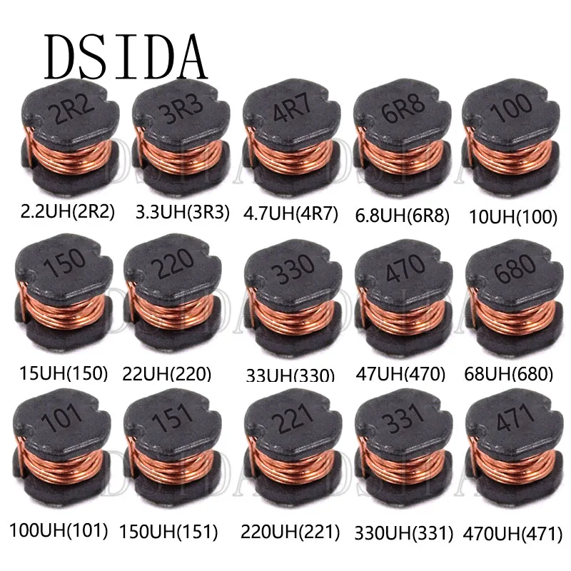 20 шт Индуктор CD54 Мощность Индуктивности SMD 2.2UH 3.3UH 4.7UH 6.8UH 10UH 15UH 22UH 33UH 47UH 68UH 100UH 150UH 220UH 330UH 470UH
