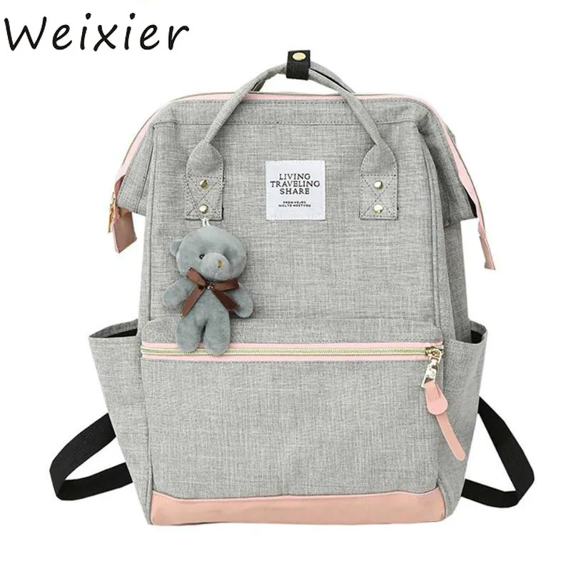 WEIXIER стильный школьный рюкзак для девочек женский ноутбука модные дорожные сумки