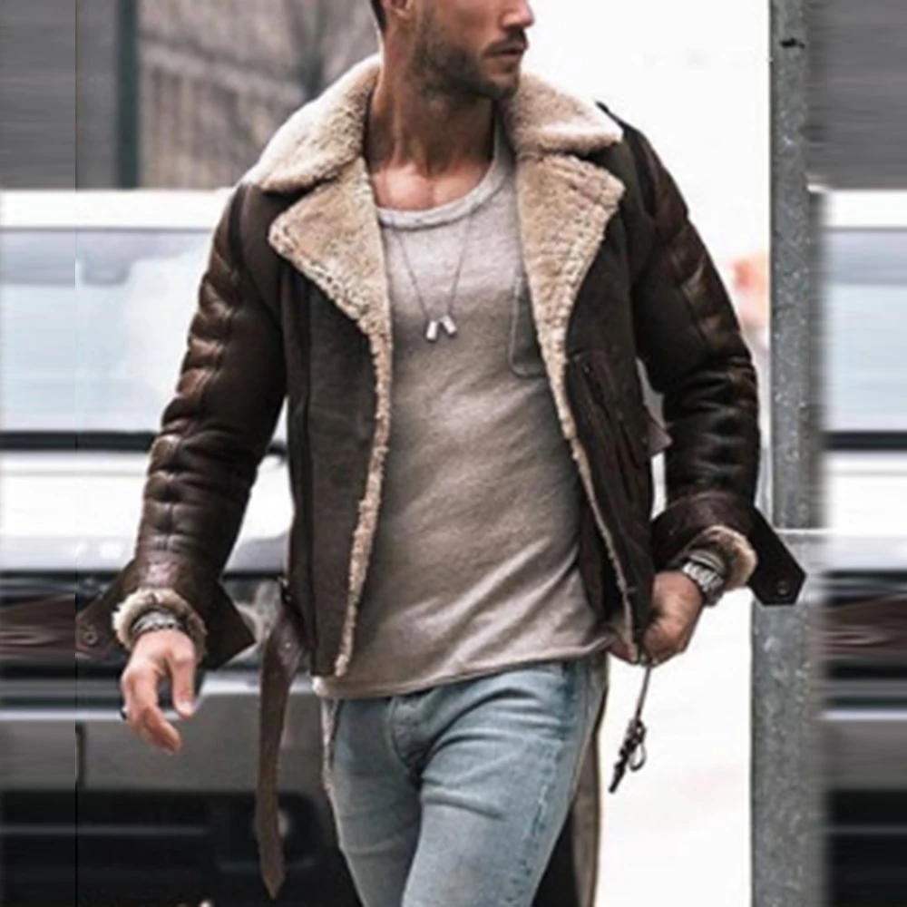 Новинка мужские зимние мотоциклетные кожаные куртки мужская куртка из