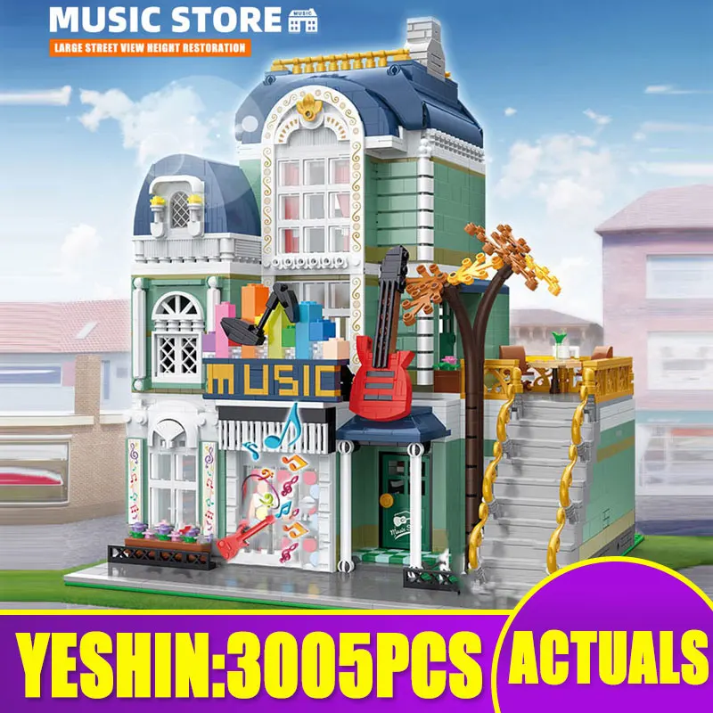 Строительные игрушки YC20008 уличный вид модель магазина музыкальных инструментов