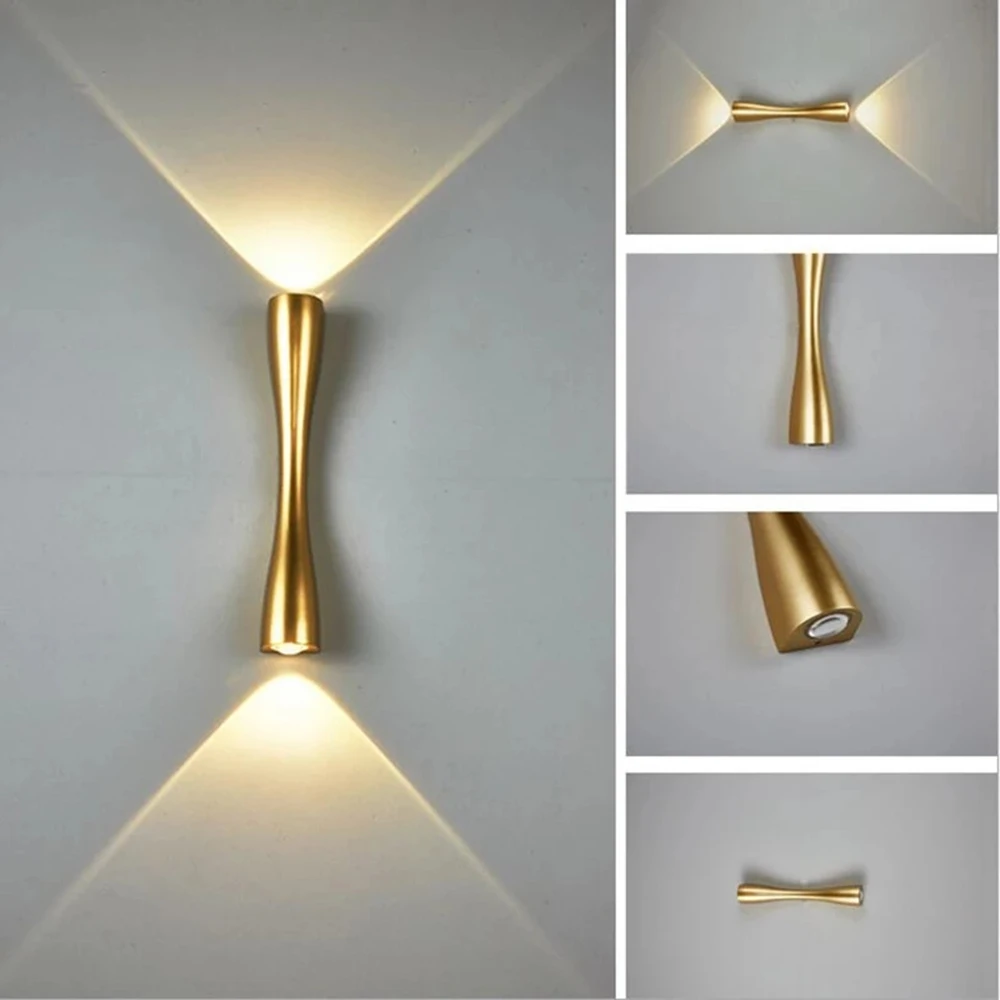 

Tokili Decorative Lights Wall Washer Indoor Outdoor Waterproof IP65 Long Horn Up and Down Sconce Lighting 24/35CM 2x5W 100-240V