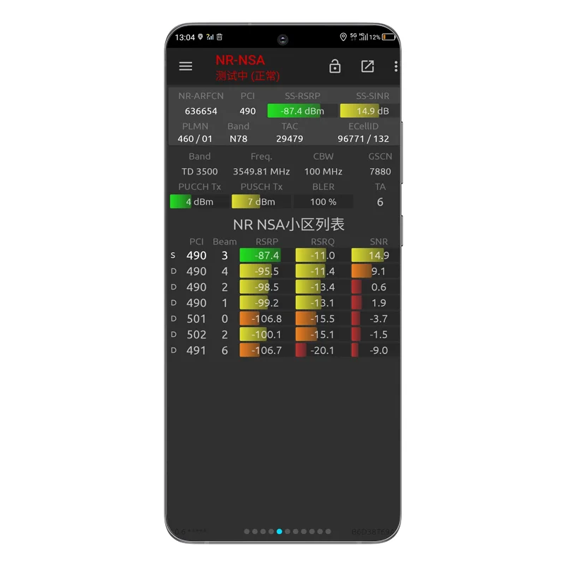 Tems &amp Nemo samsung Galaxy S20 + G986U NSG 5G VOLTE 、 4 × 4MIMO |