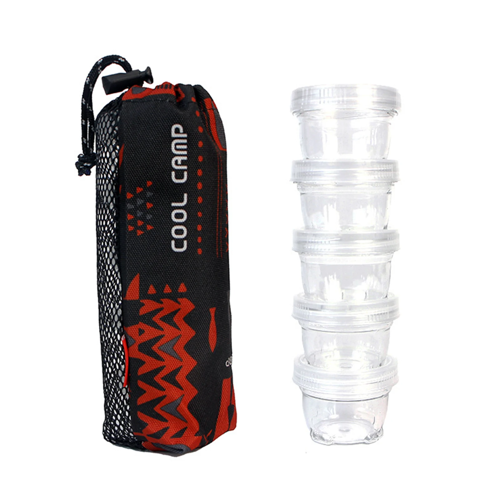 

5PCS Portable Spice Jars Set 40ML Kitchen Spice Storage Box With Storage Bag For Barbecue Picnic Camping Outdoor Activities