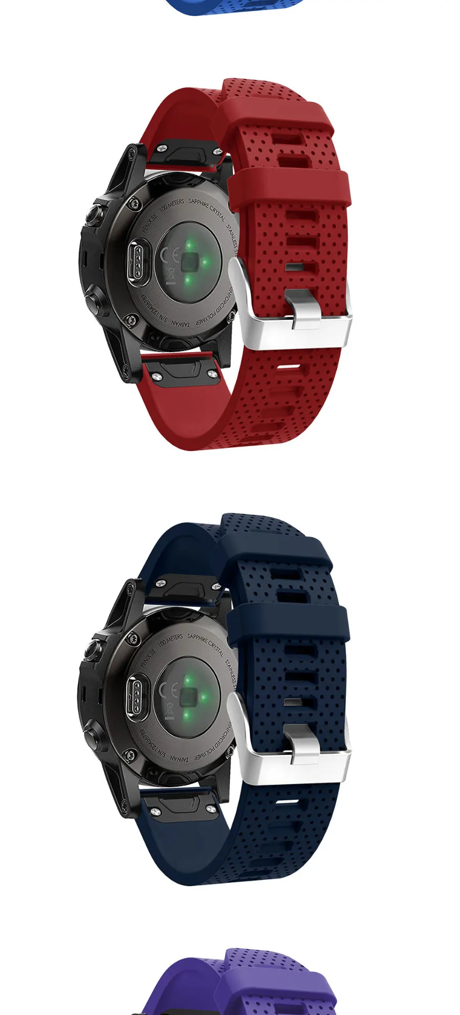 26 22 20 мм ремешок для часов Garmin Fenix 5 5X 5s 3 HR для Fenix 6X6 6S Pro Watch Quick Release силиконовый ремешок Easyfit