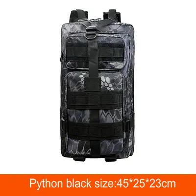 Военный тактический рюкзак для наружного использования Fjallraven Kanken тактическая сумка 600D Оксфорд военные рюкзаки большой походный рюкзак - Цвет: Python black