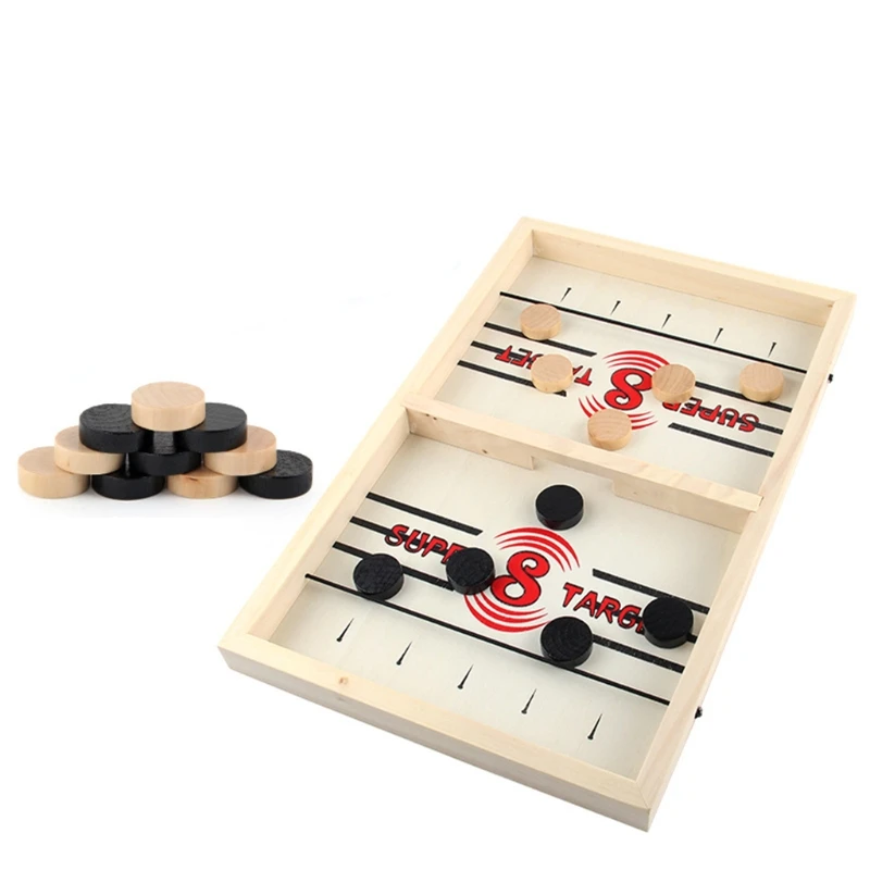 

Table Hockey DIY Fast Sling Puck Board Game Parent-child Interactive Party Toy