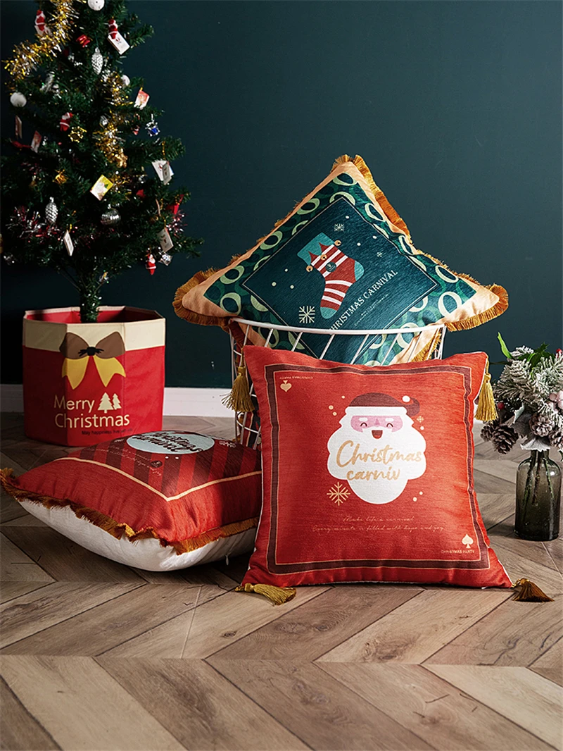 

Cartoon Christmas Gift Cushion Cute Throw Pillow Livingroom Sofa Lumbar Fashion Car Pillow Creative Home Decoration Accessories