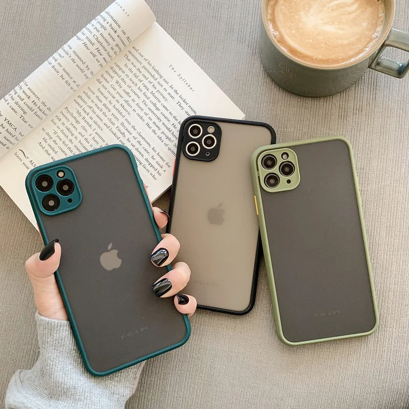 Shockproof Case For iPhone 11 Pro Max X XS XR 6S 6 7 8 Plus Hard Back Cover Silicone Protector | Mobile Phone Cases &amp Covers