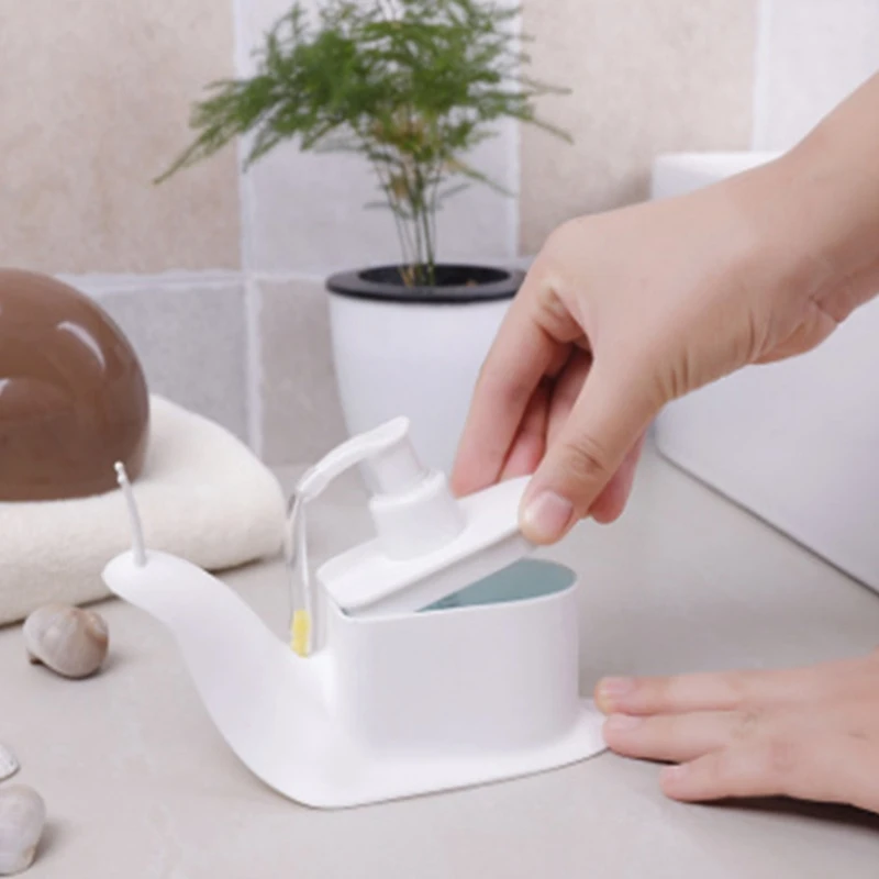 Портативный дозатор жидкого мыла 120 мл многоразовый в форме улитки|Дозаторы