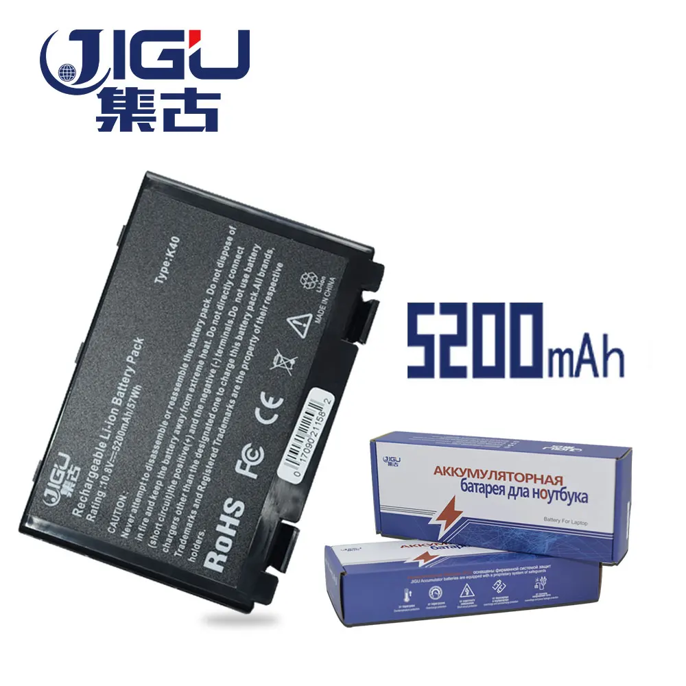 JIGU K50in 6 Cell Аккумулятор для Asus K40 / F82 A32 F52 K50 K60 L0690L6 K40in K40af K50ij|laptop battery|battery for asuslaptop