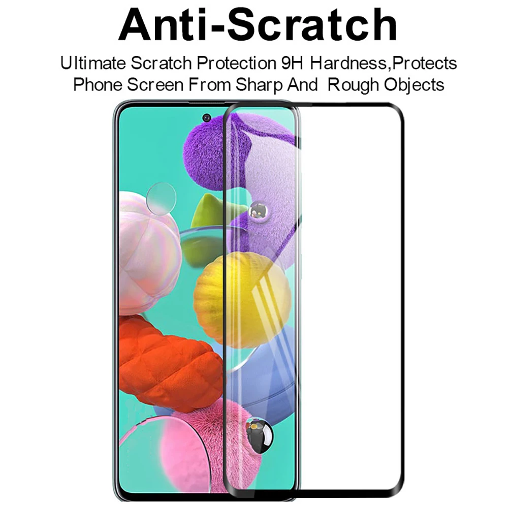 3 в 1 стекло + чехол для Samsung Galaxy A51 защита экрана закаленное SM A515F Защитное