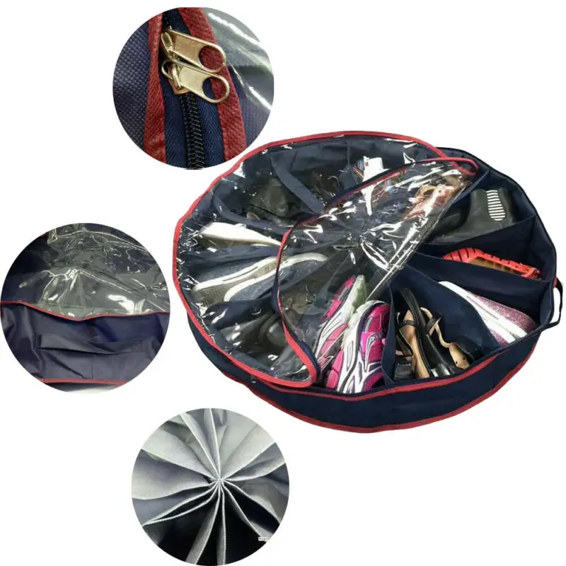 Под Кровать органайзер для обуви круглый подходит 12 пар сапог хранения подстилок