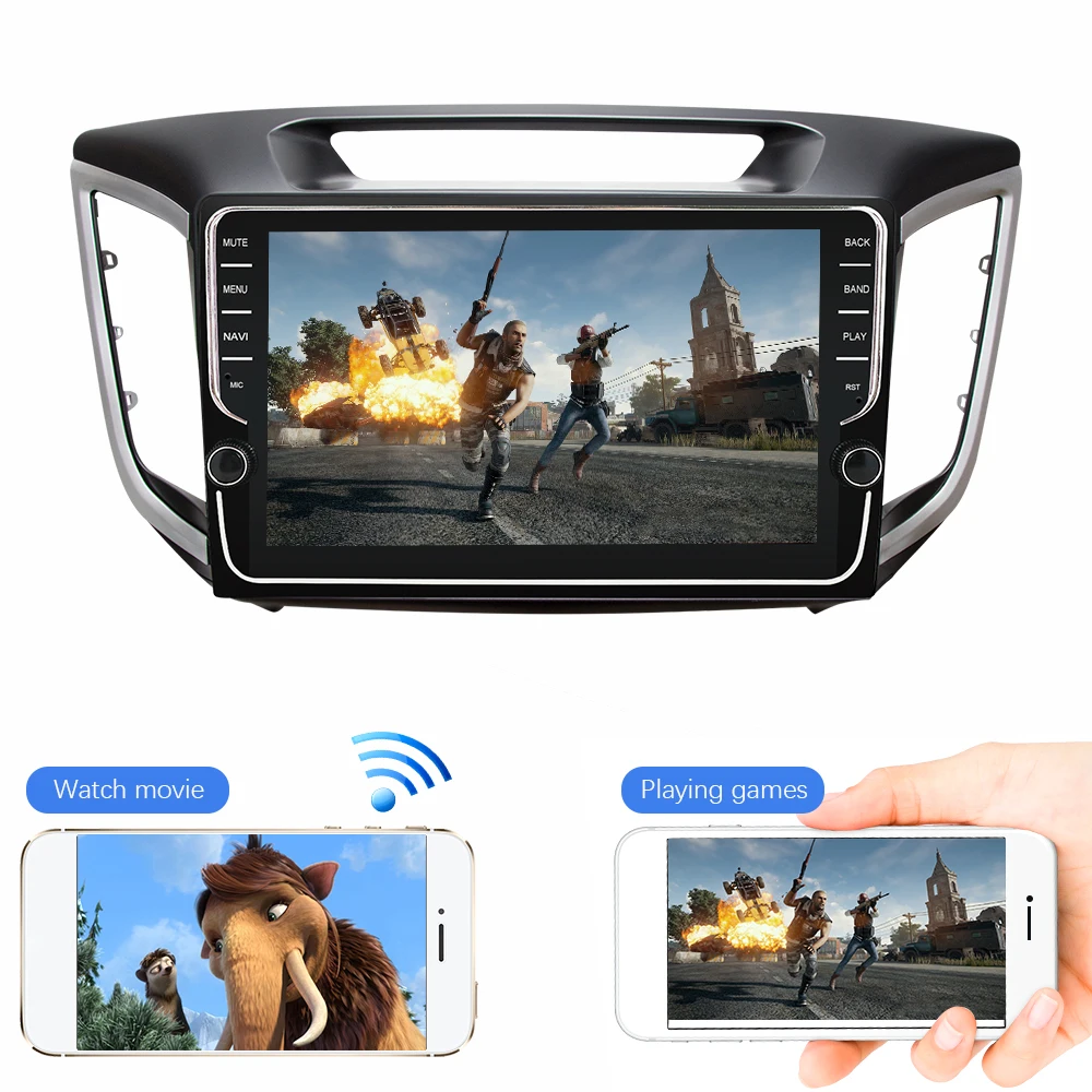 Автомагнитола Eunavi 4 + 64 ГБ IPS android 9 0 для Hyundai Creta ix25 мультимедийный плеер дюймов gps