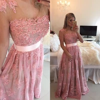 2018 lace appliques party prom gown for pregnant women backless robe de soiree appliques floor length long bridesmaid dresses