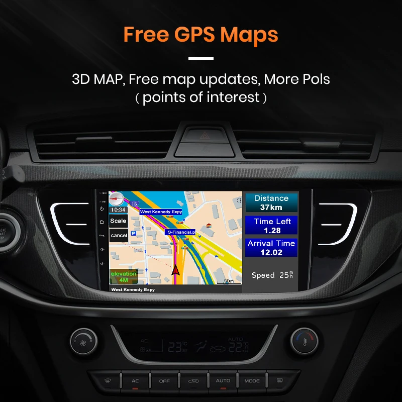 Автомагнитола AWESAFE PX9 для Geely NL-3 2016-2020 мультимедийный видеоплеер с GPS 2din Android 10 0 2 ГБ