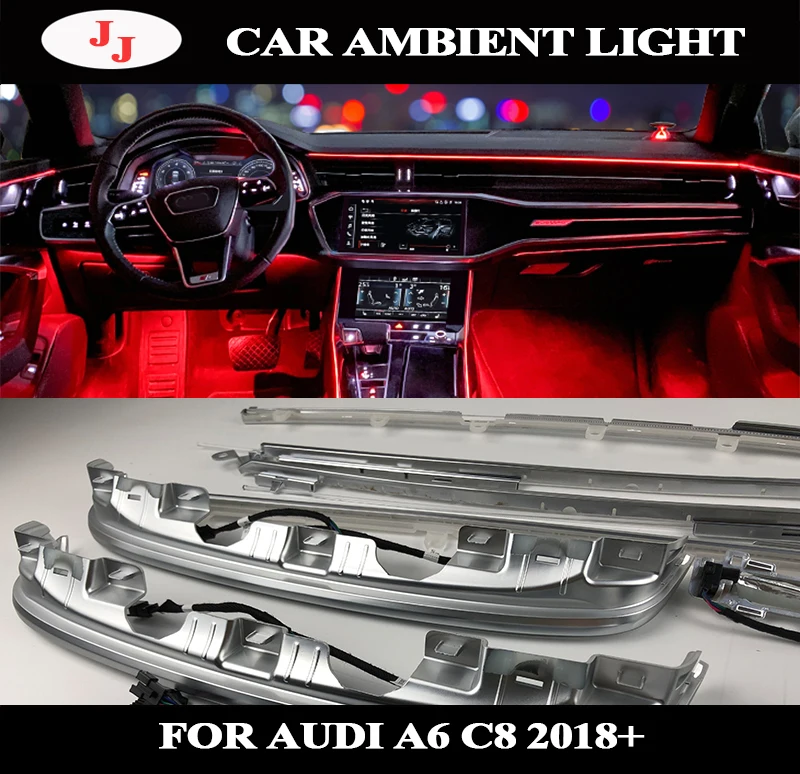 

For Audi A6 A6L C8 2018 up LED Interior Atmosphere Light ambient light door light Footwell light original MMI control