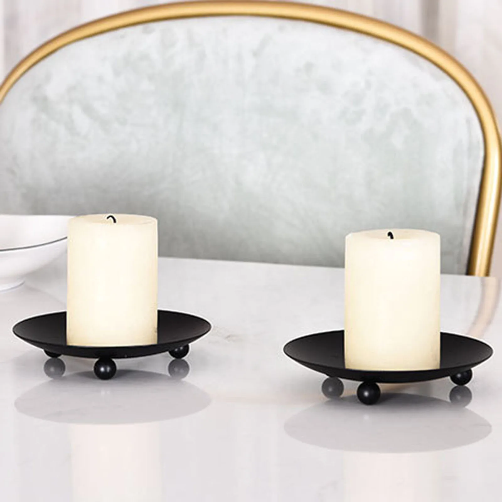 2 предмета в комплекте металлический подсвечник декоративный офис орнамент