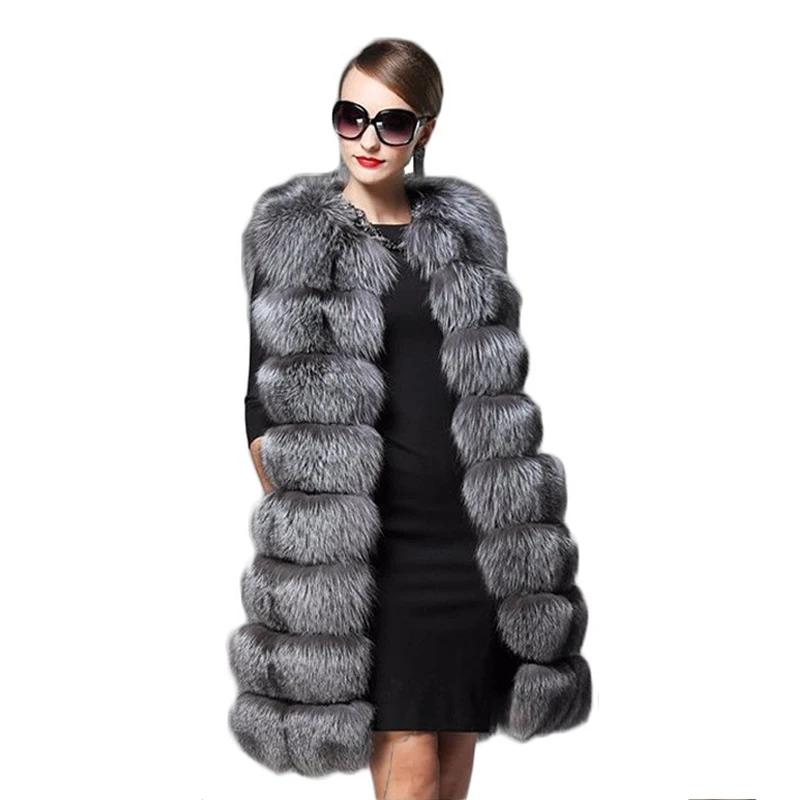 HJQJLJLS 2021 женский длинный Модный повседневный Тонкий серебристо-серый жилет из