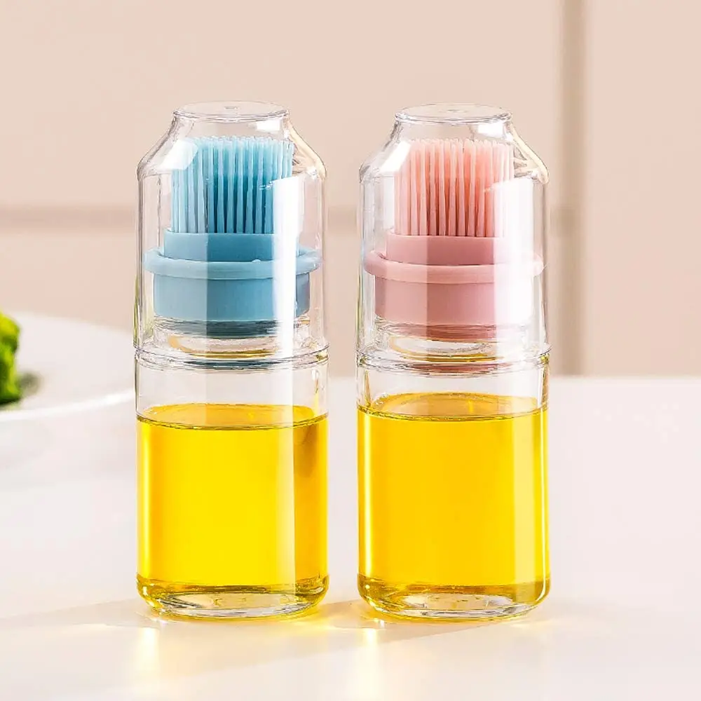 

Portable Silicone Oil Bottle with Brush Grill Oil Brushes Liquid Oil Pastry Kitchen Baking BBQ Tool Kitchen Tools for BBQ