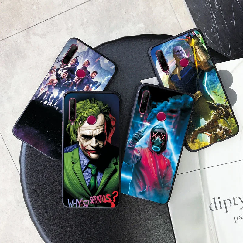 For Huawei Honor 10i Case Cover 20 10Lite Pro Black TPU Marvel Deadpool V10 V20 Iron Man Phone |
