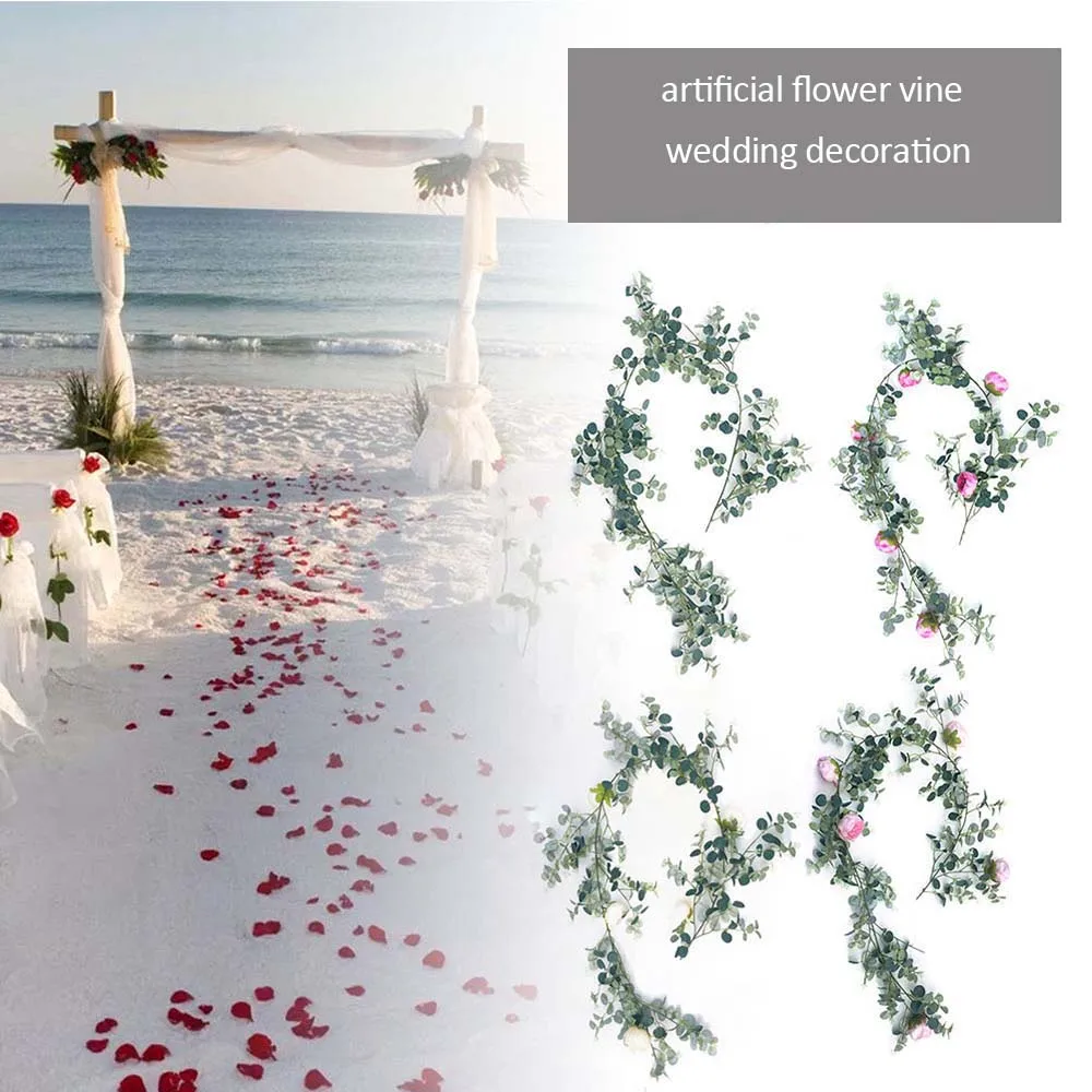 Искусственный цветок эвкалипта ротанга Свадебная выставка Пион лоза