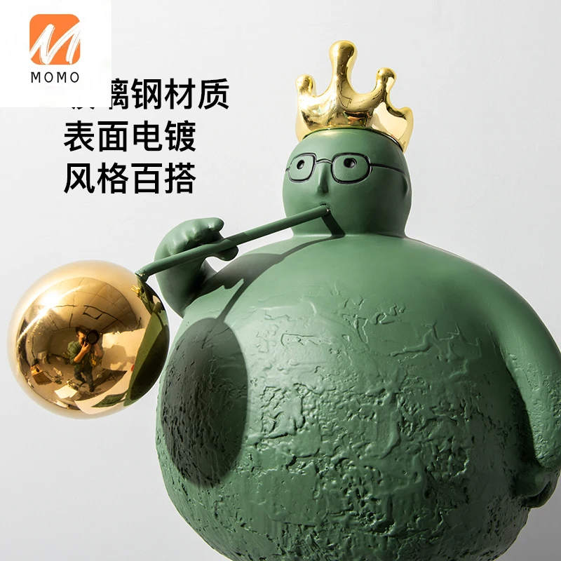 

Rzone Modern Minimalist Figure Sculpture Floor Home Ornament Model House Sales Office Art Crafts Decoration TZ