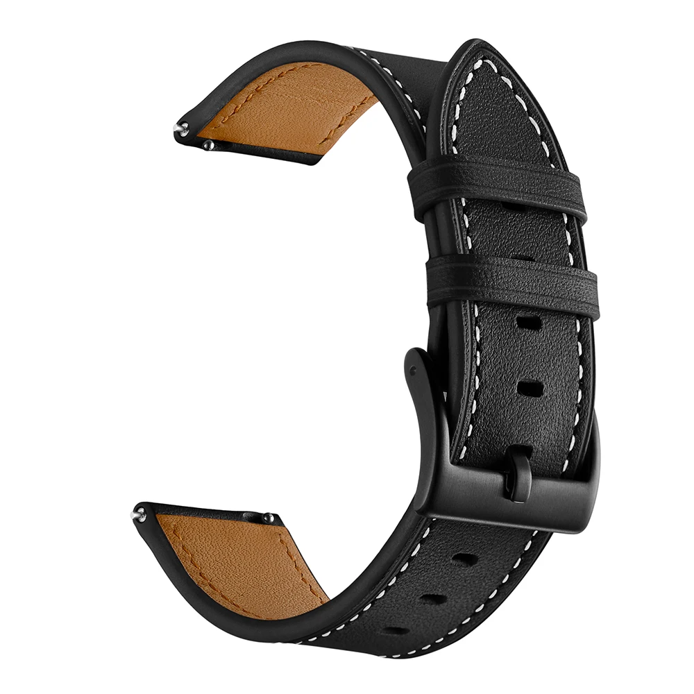 Genuine Leather Watch band for Garmin Forerunner 245/645/Vivoactive 3/vivomove HR Smart Watch Strap Move Luxe Sport bracelet