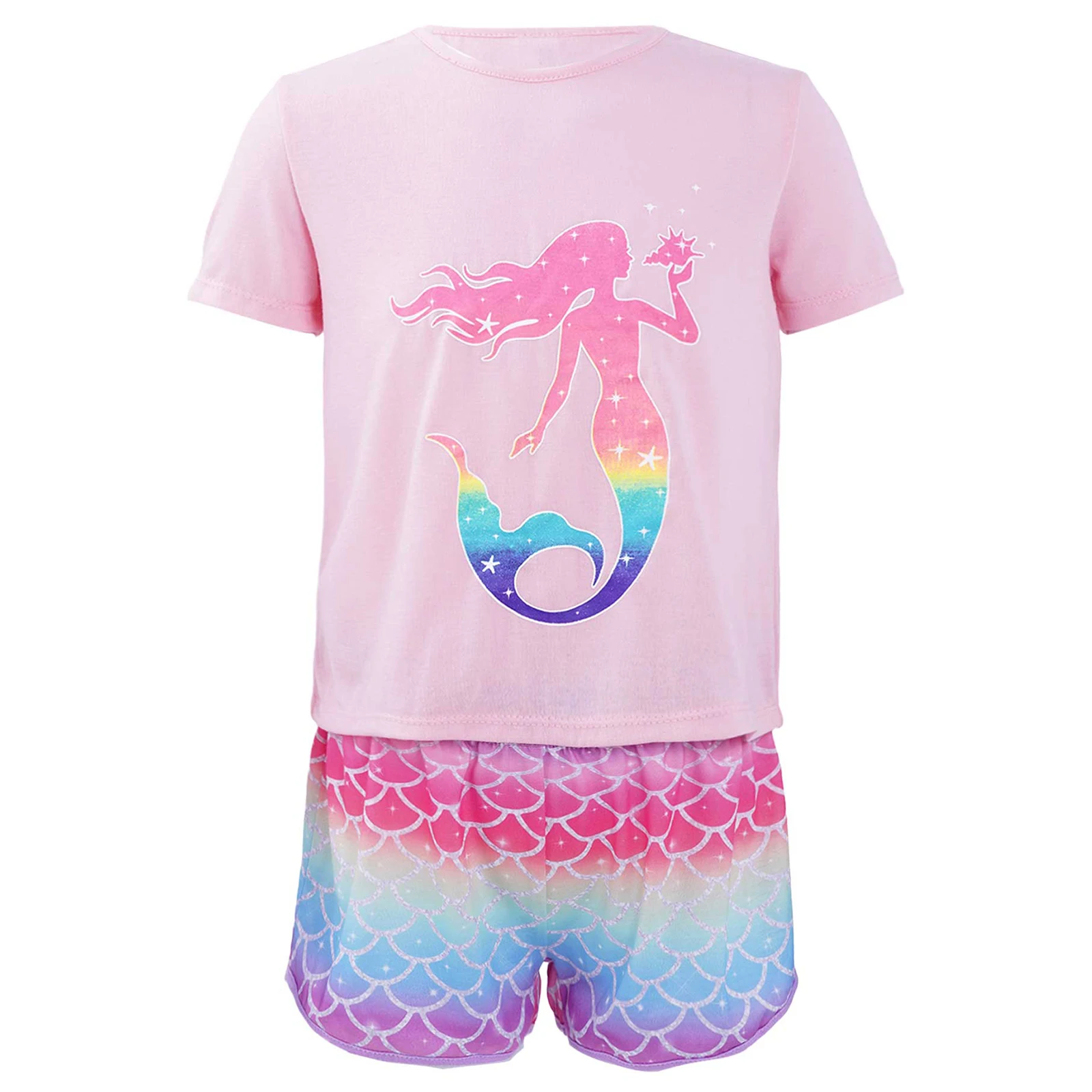 

Пижама для малышей из чистого хлопка, детская одежда русалки, Хлопковая пижама для девочек-подростков, одежда для сна, ночная рубашка для до...