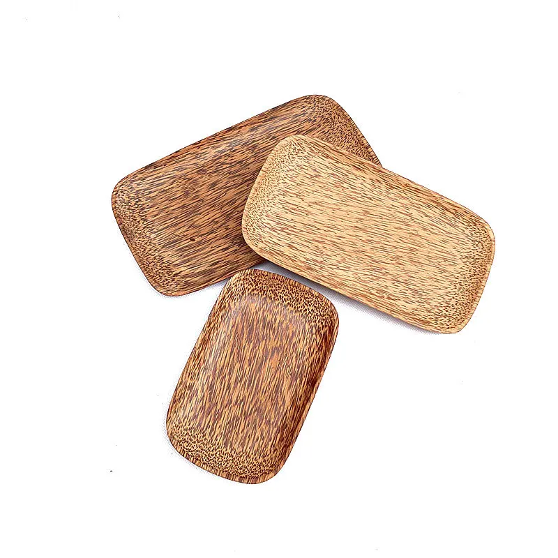 Кокосовая древесина для пищевых продуктов фруктовый торт тарелка конфет тарелки