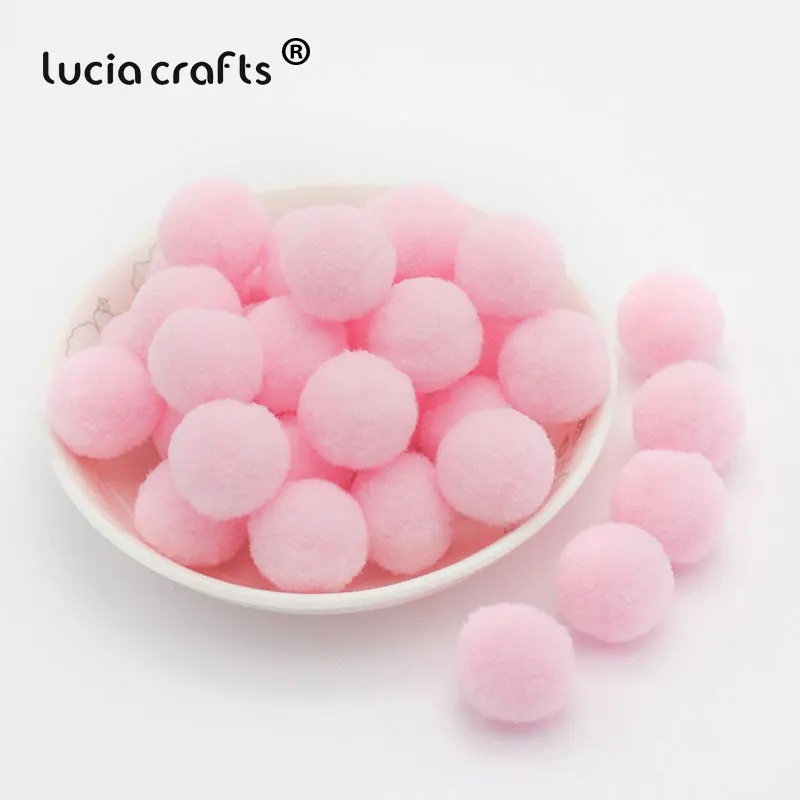 Lucia Crafts 50 шт./лот 20 мм разноцветные варианты помпон DIY Свадебные украшения Аксессуары для кукол J0801 - Цвет: Color 13  50pcs